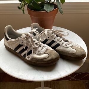 Adidas white sambas